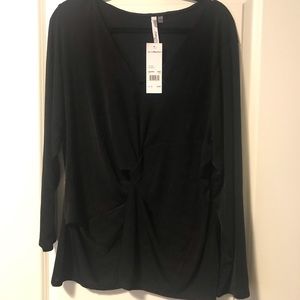 NY Collection black blouse